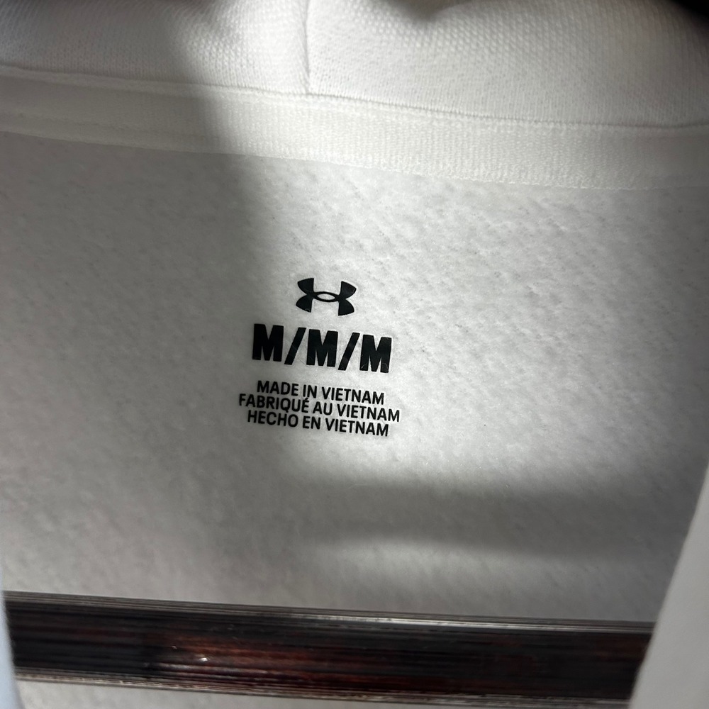 Under Armour Iowa Hawkeyes White Cropped Quarter Zip Hoodie Womens Medium - Picture 2 of 8